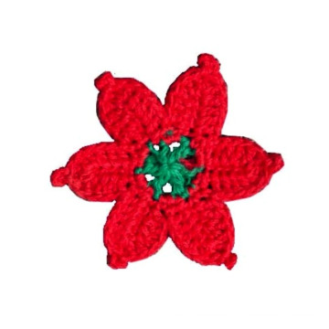 Moda a Mano Crochet Flor Applique Motif Accesorios Adornos